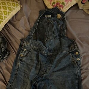 Women’s Blue Denim Overalls old navy